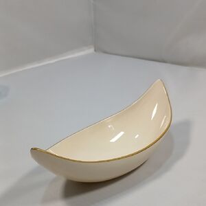 Lenox Elegant Cream and Gold Bowl With 24K Gold On Rim